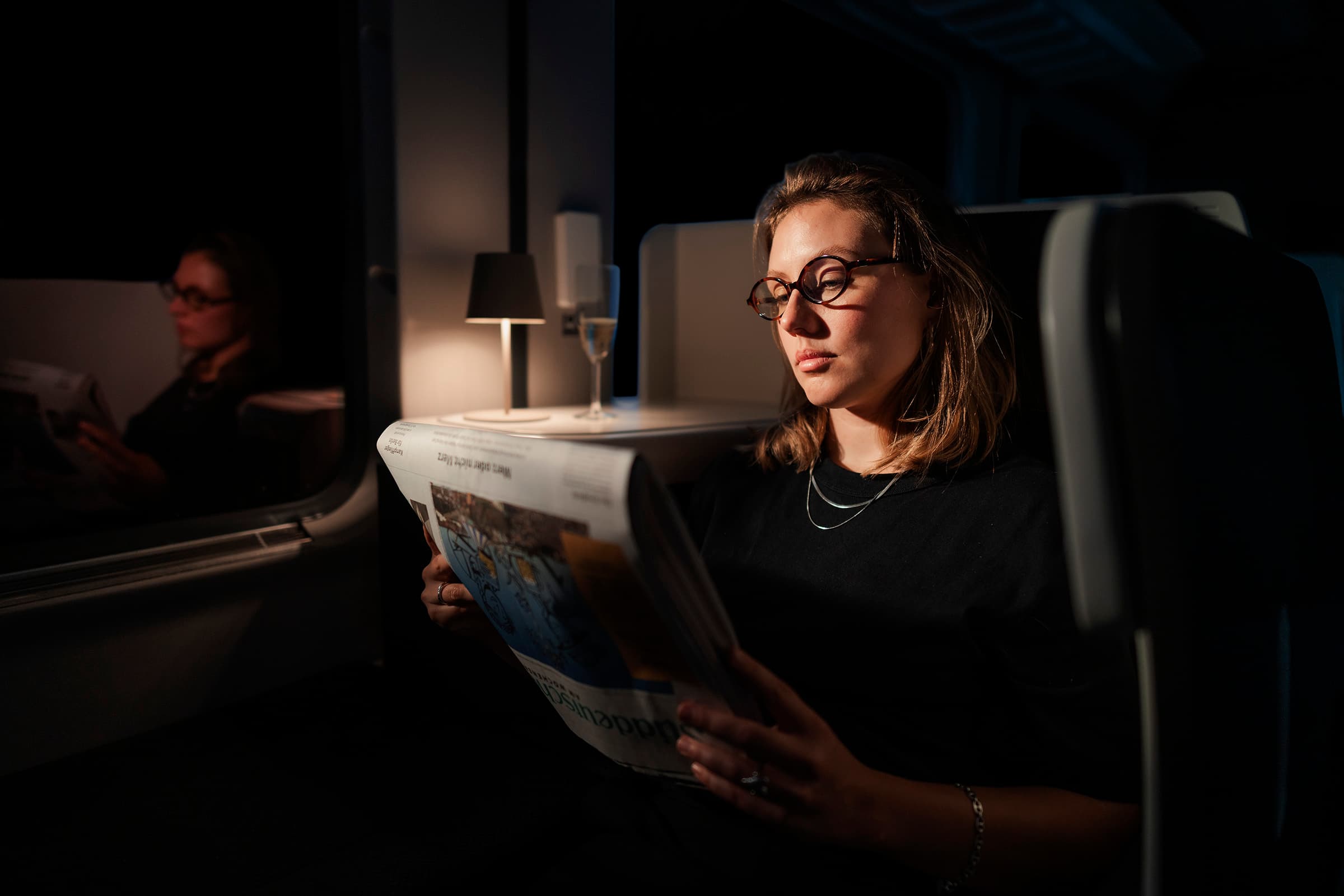 Inside the Coach: Full cabin